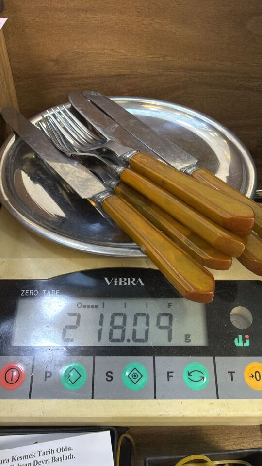 YEŞİL HARELİ ÇATAL BIÇAK SETİ